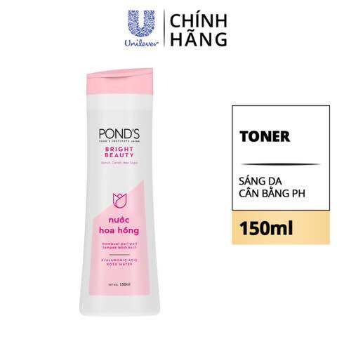 Nước hoa hồng POND'S White Beauty sáng da cân bằng pH thu nhỏ lỗ chân lông 150ml