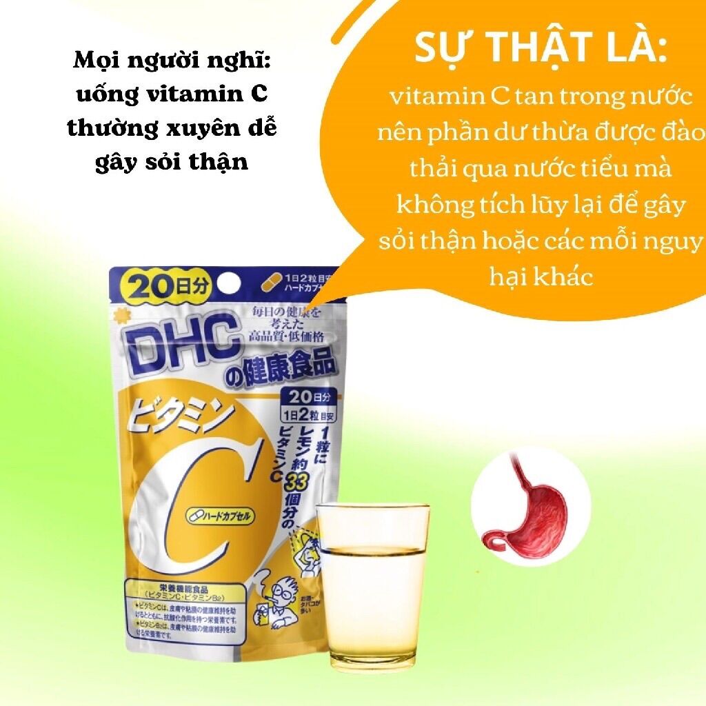 Viên uống vitamin c dhc nhật bản 1 gói 120v dùng 60 ngày