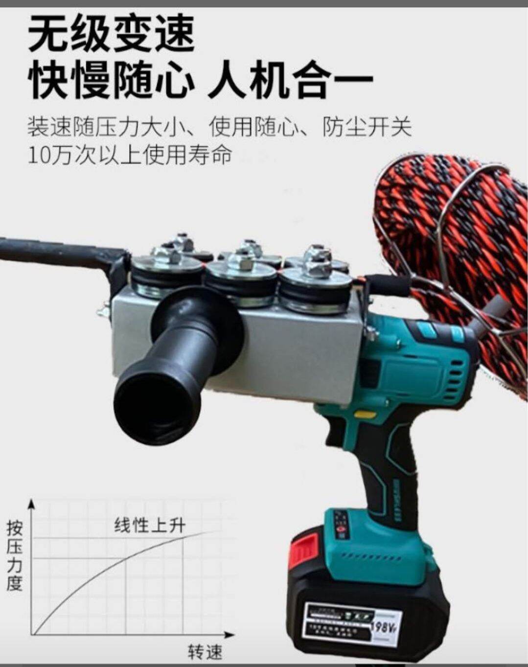 (HCM) máy luồn dây điện kèm 2 pin 15 cell