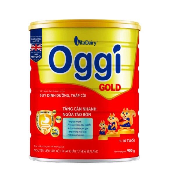 Date 2024 Sữa bột Oggi Gold Suy dinh dưỡng Mẫu mới 900g