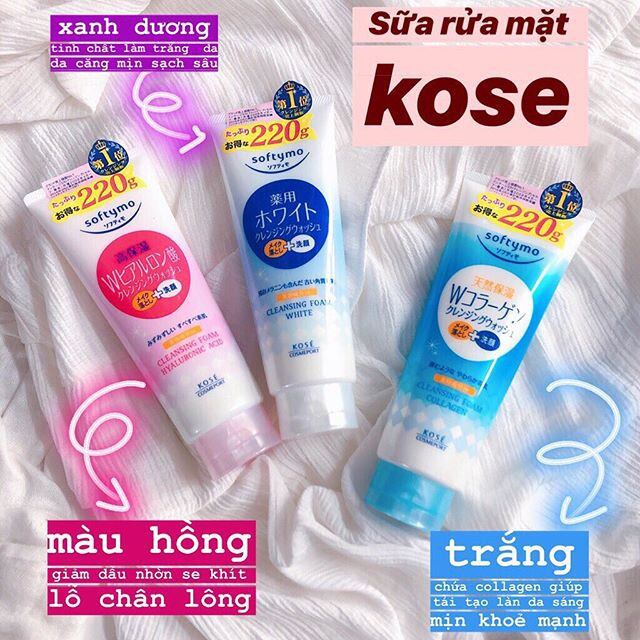 Sữa rửa mặt Kose Softymo Nhật Bản 220g nội địa chính hãng