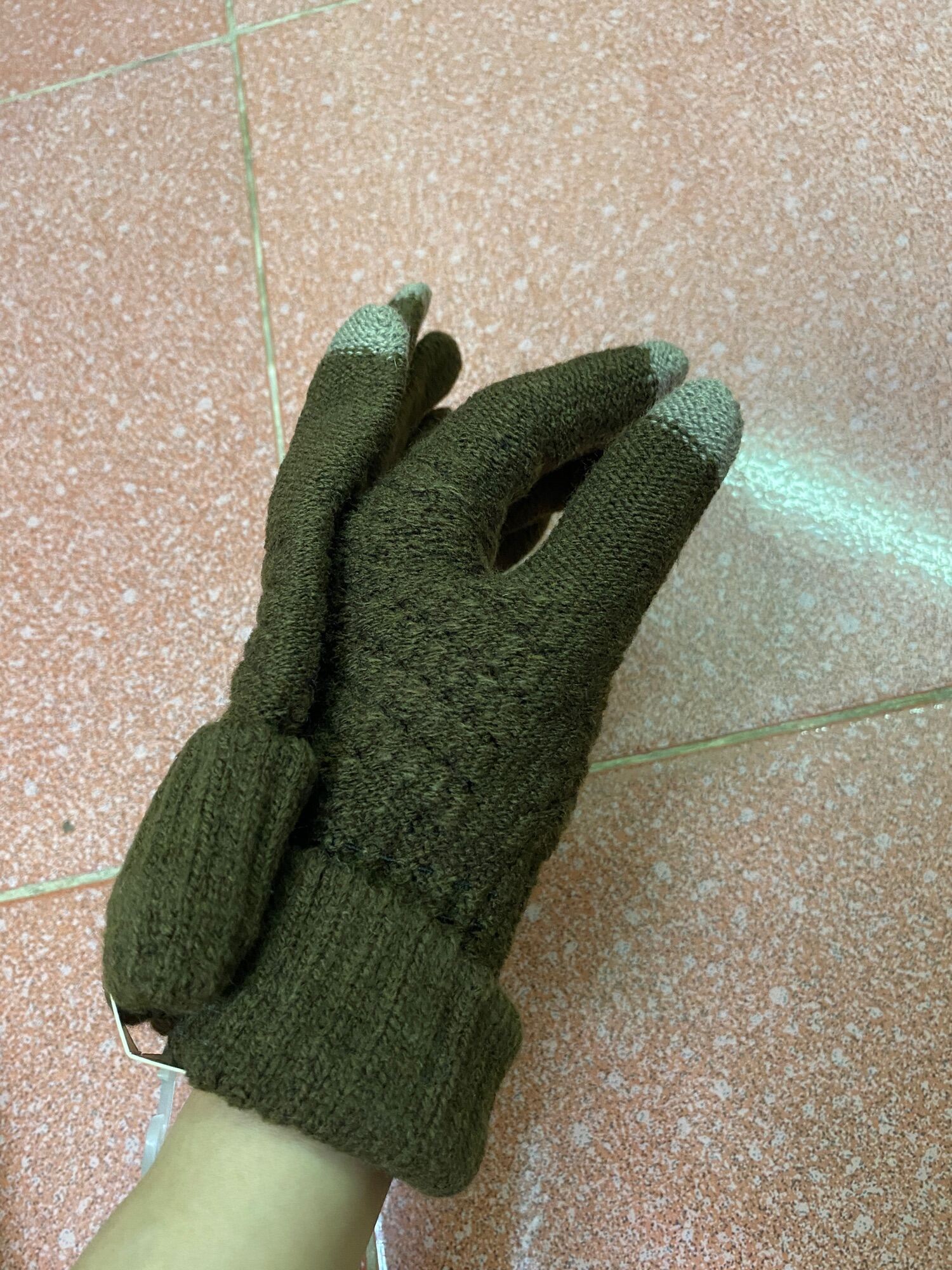 Găng tay Len mùa đông ấm áp mềm mịn chống trượt khi dùng điện thoại cảm ứng
