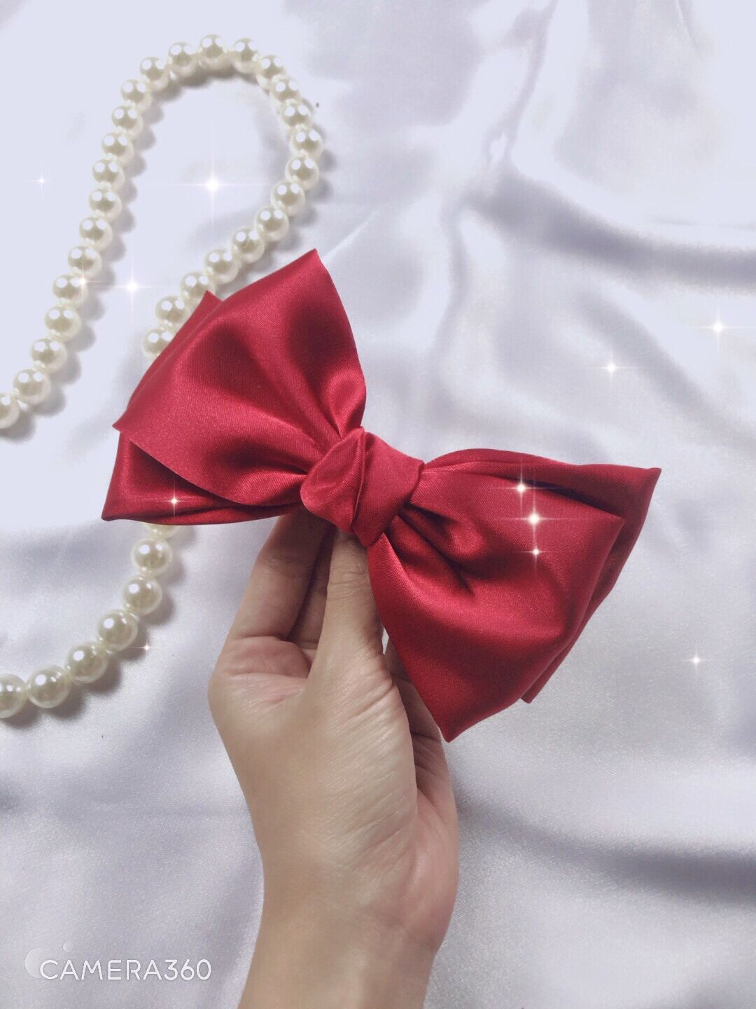 Kẹp Tóc Hình Nơ HandMade siêu to ( hình thật )