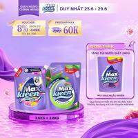 Combo Túi nước giặt xả cửa trước hương Dấu ấn ngọt ngào 3.6kg + Túi lau sàn 3.6kg
