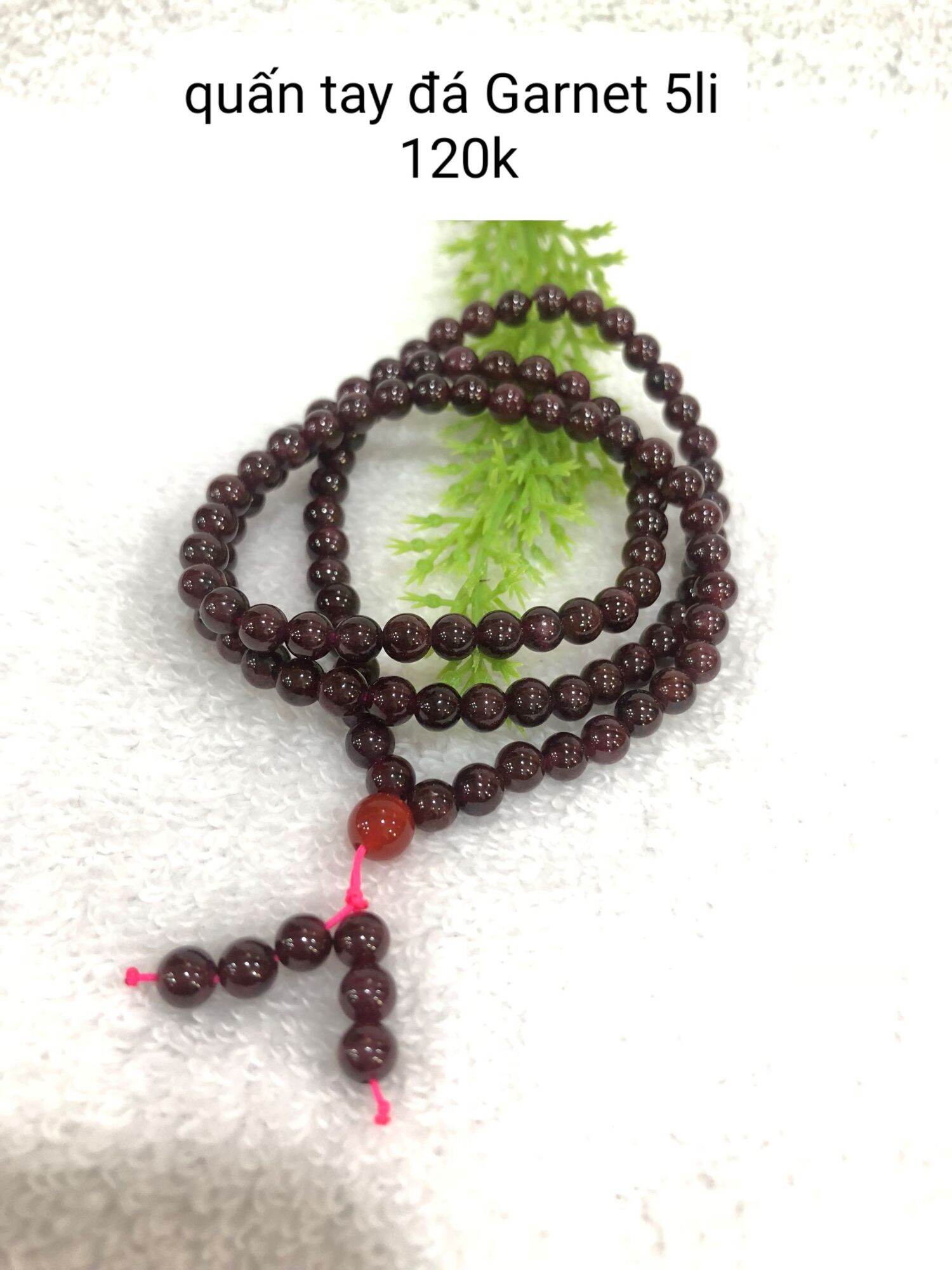 Vòng quấn tay đá Garnet 5li