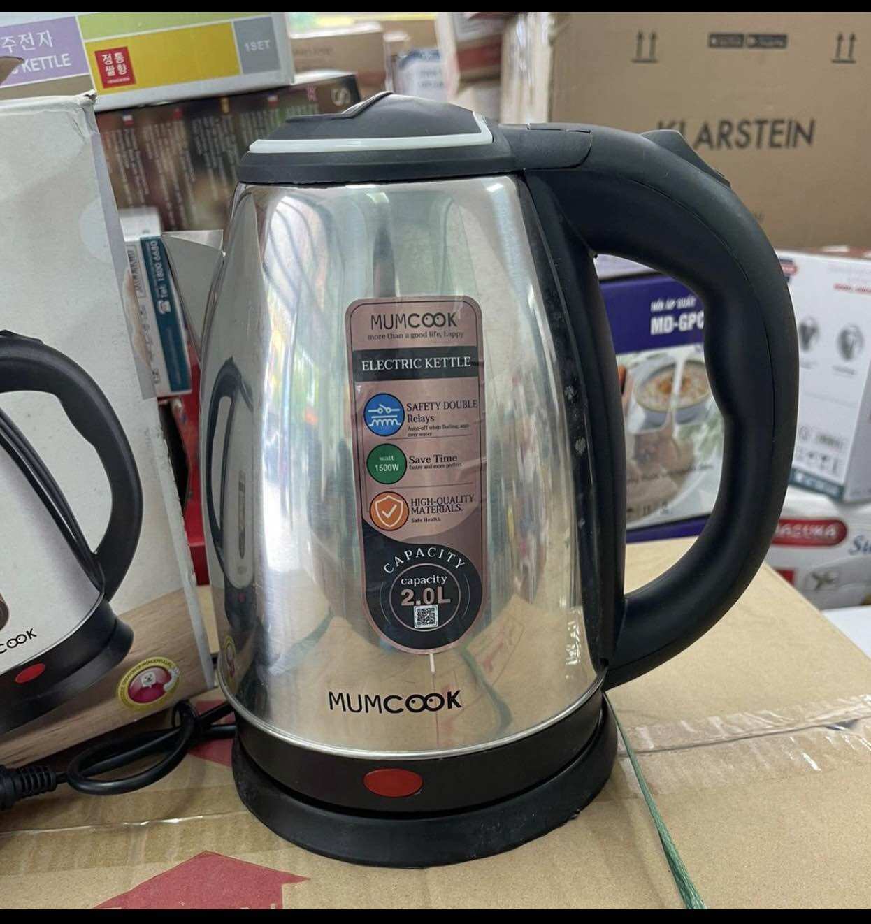 Ấm siêu tốc inox 2 Lít  Mumcook