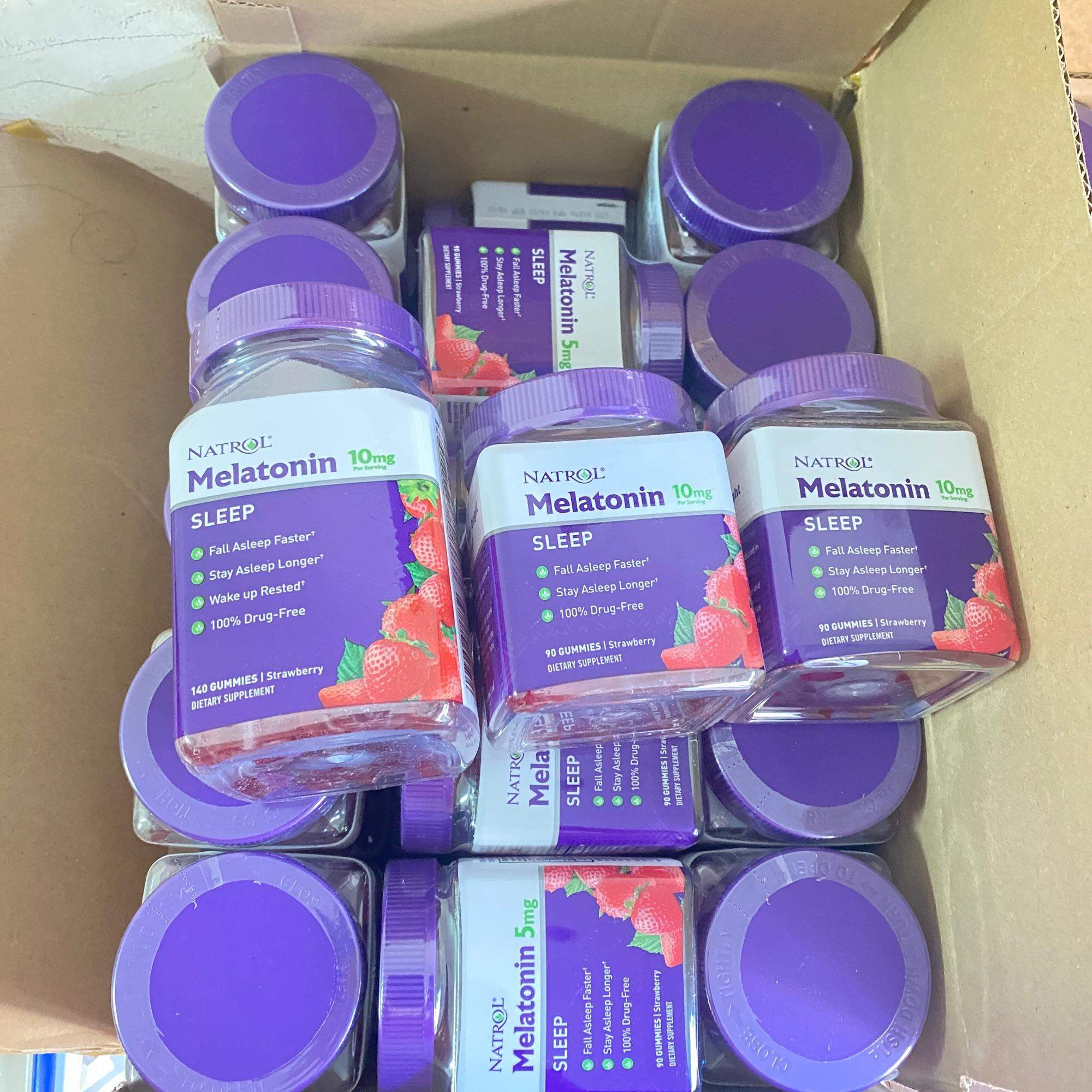 Kẹo Dẻo Hỗ trợ giấc ngủ Natrol Melatoin 180viên 10mg - Hàng Xách Tay