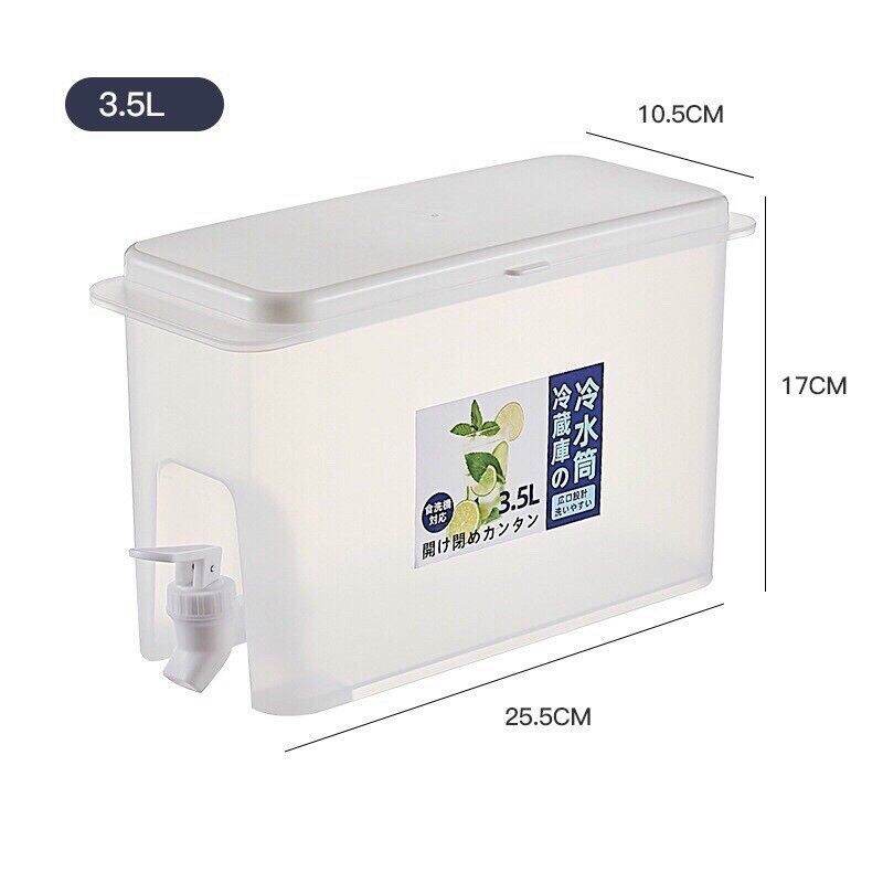 Bình nước detox 3,5L có vòi để tủ lạnh