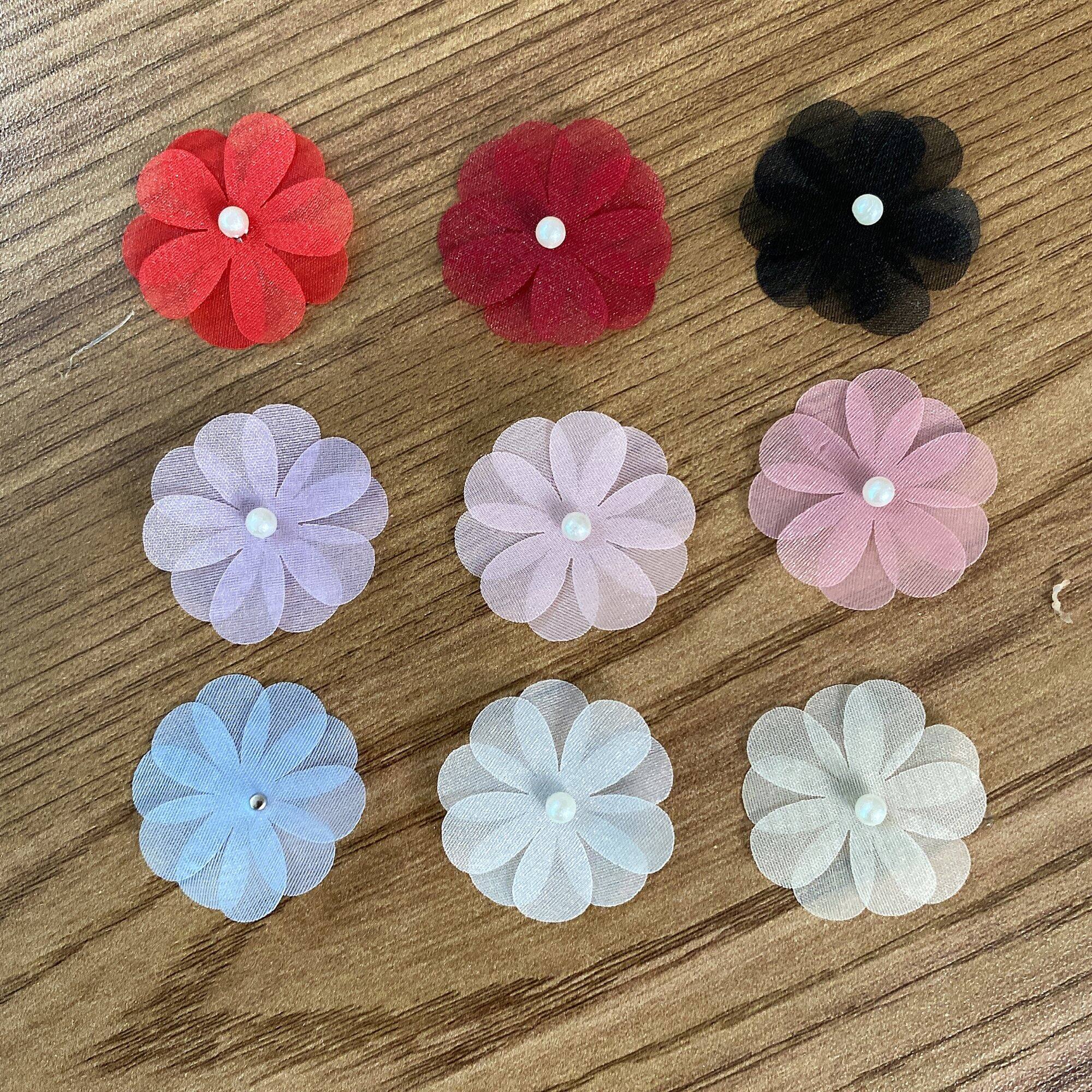 Set 10 HOA VOAN đóng ngọc sẴn size 3cm ( 2 lớp)