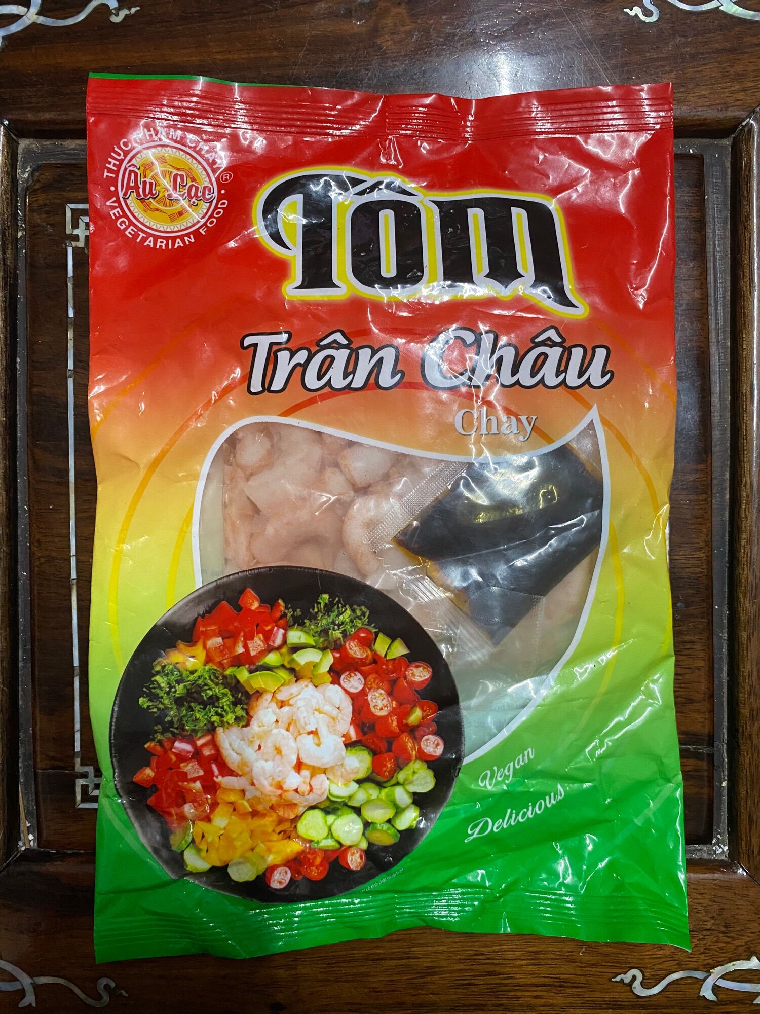 Tôm trân châu chay âu lạc