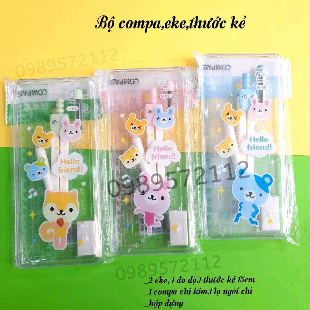 Bộ compa,eke,thước kẻ 9016.