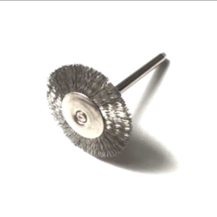 Chổi đĩa thép / cước ni lông đánh bóng đánh gỉ 25mm cán 3mm