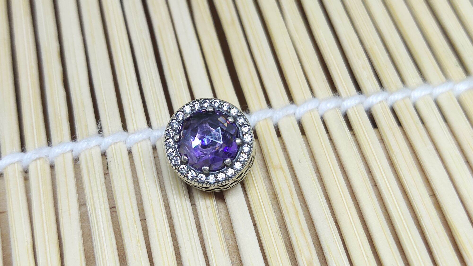 GauBee Charm bạc 925 radiant tím