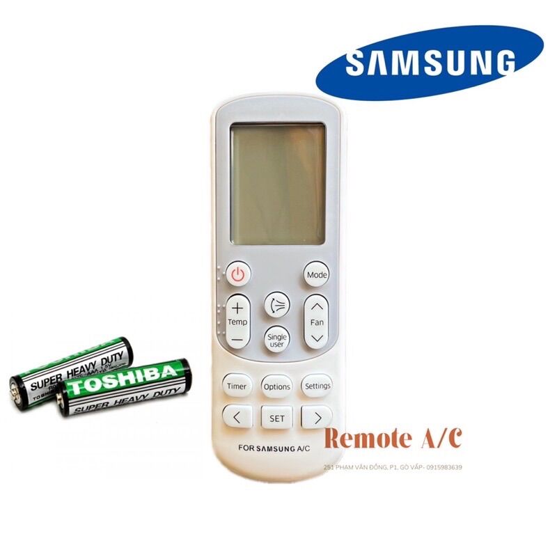 Remote máy lạnh samsung xám