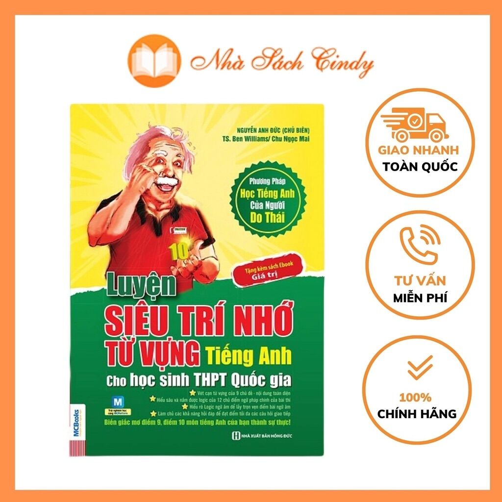 Luyện siêu trí nhớ từ vựng tiếng anh dành cho học sinh thpt quốc gia - nhà sách cindy