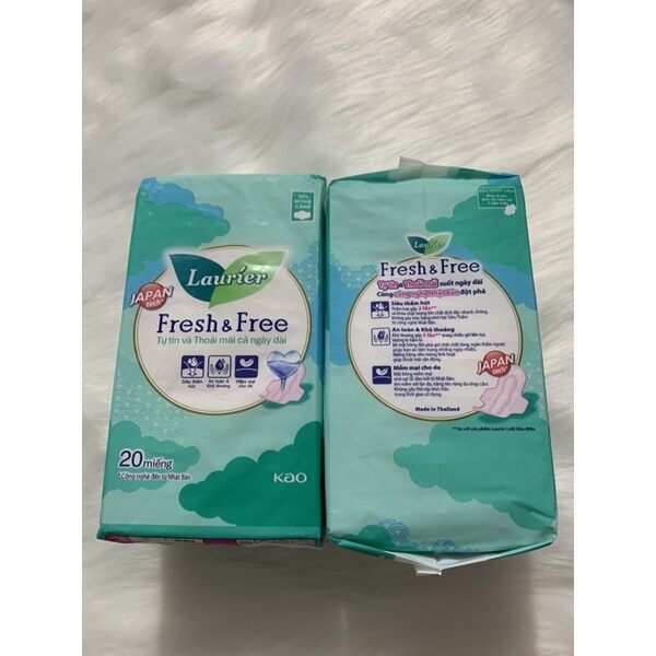 Băng vệ sinh mỏng cánh LAURIER Fresh & Free 20 miếng