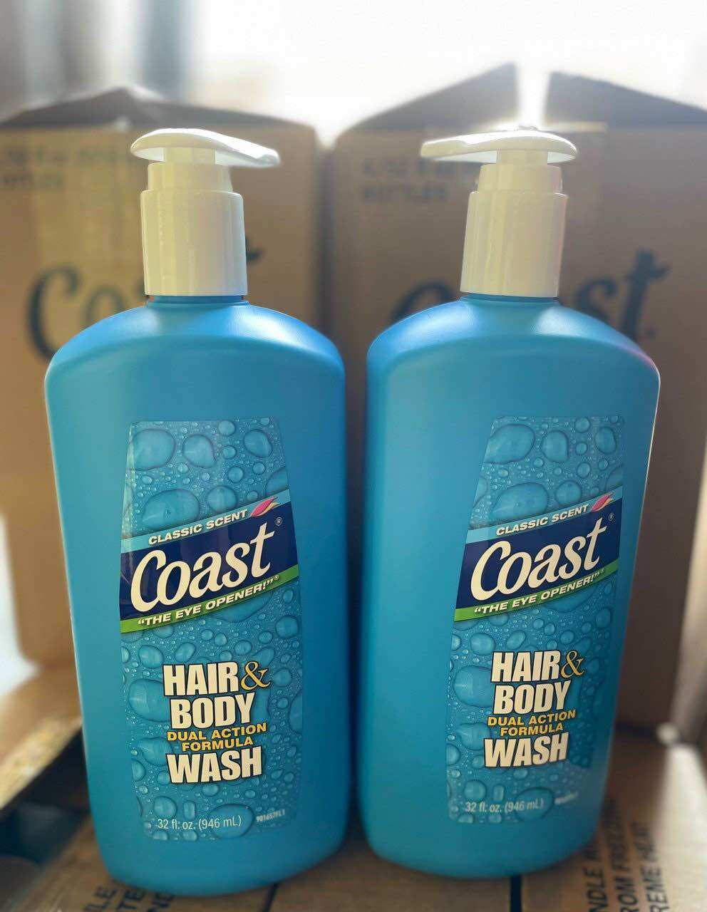 Sữa tắm - gội dành cho nam coast hair & body 946ml của mỹ