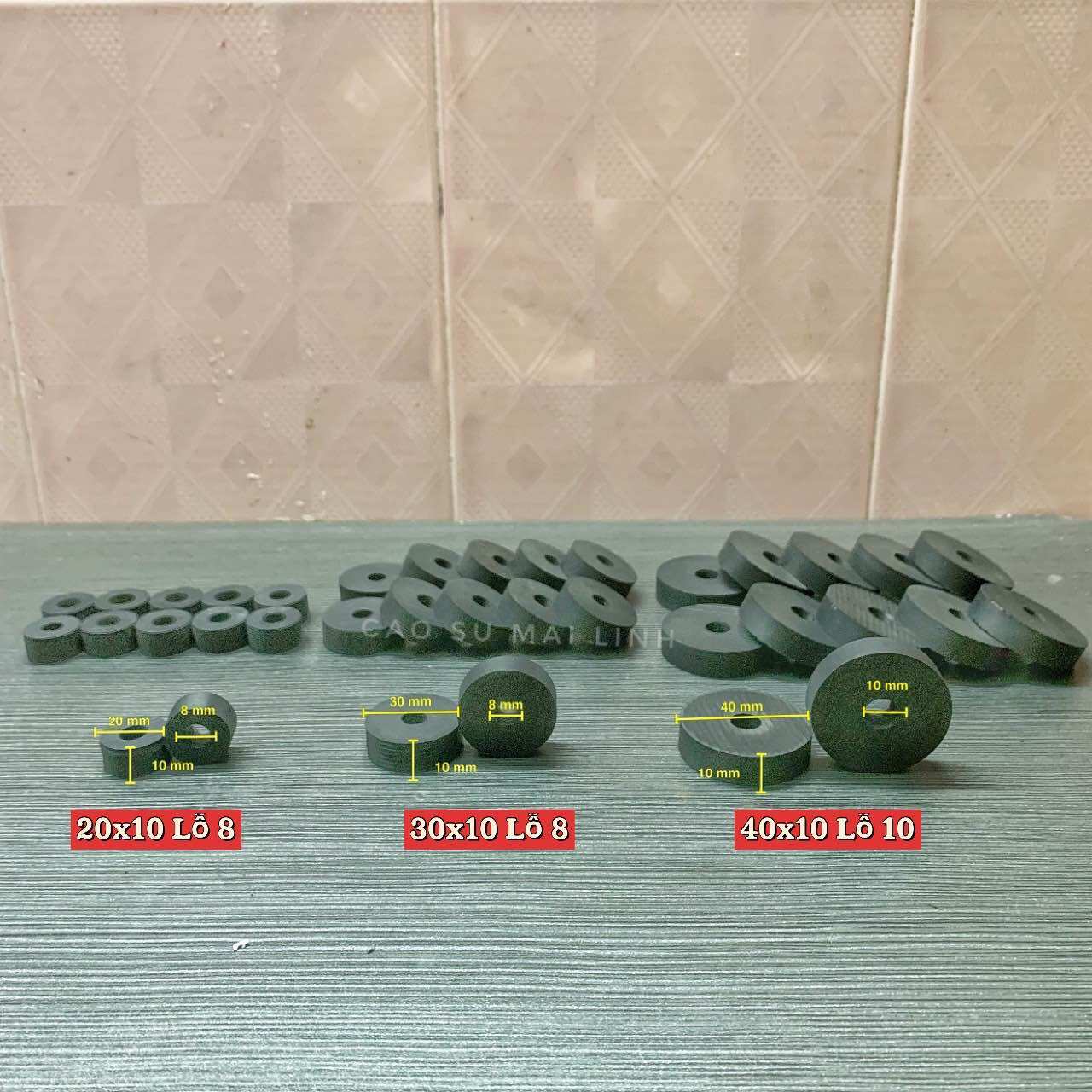 [HCM]10 long đền cao su phi 40 ; 30 ; 20 dày 10 (mm)