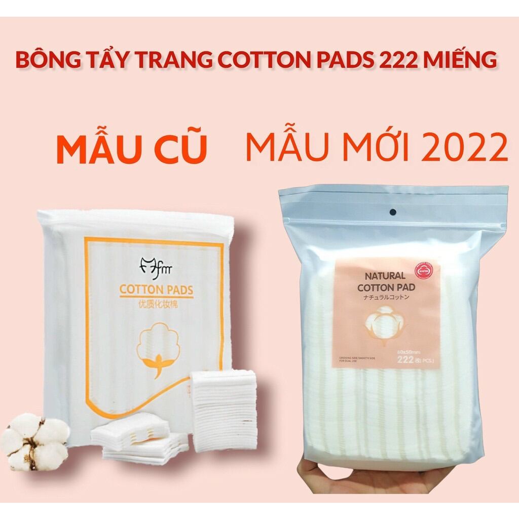Bông Tẩy Trang Bịch 222 Miếng Cotton Thấm Hút