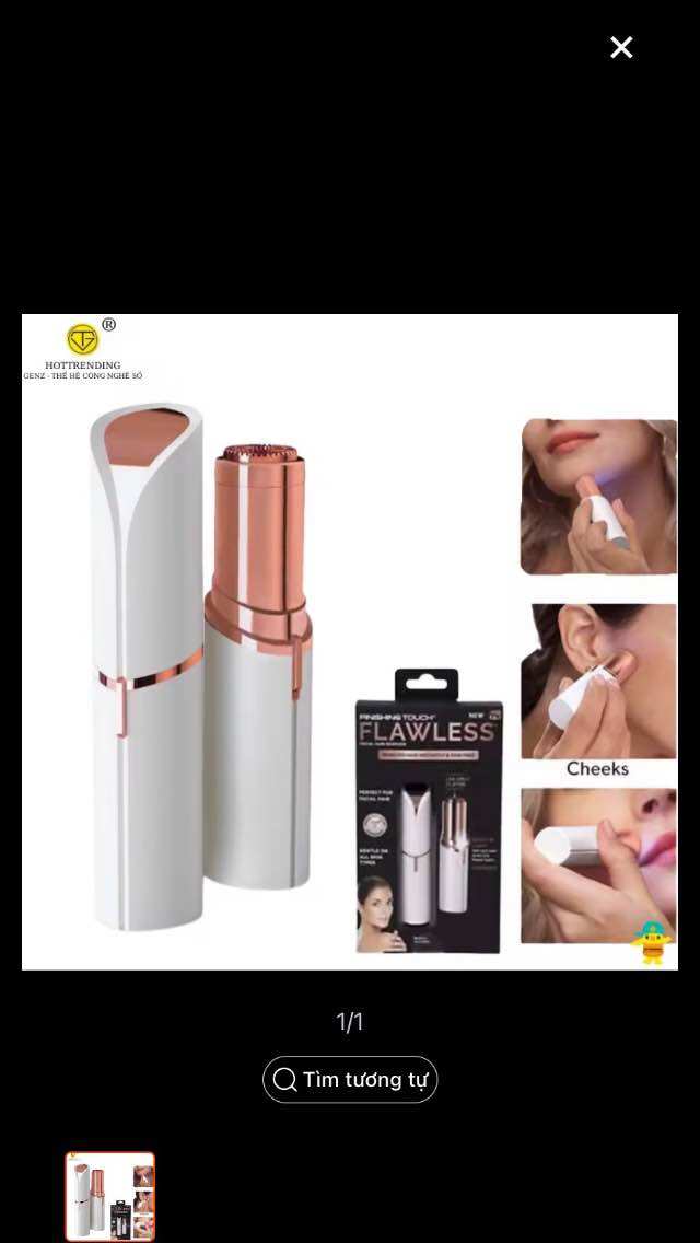 Máy cạo tẩy lông mặt flawless tự động cầm tay