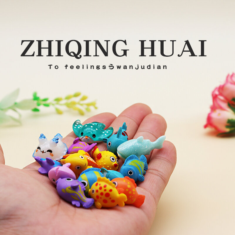 Túi mù đồ trang trí cá nhỏ sinh vật biển động vật nhỏ mô hình một bộ mô hình đồ chơi thu nhỏ mini cảnh quan siêu nhỏ hoạt hình
