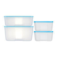 Tupperware | Bộ 4 hộp đựng thực phẩm đông lạnh Tupperware dung tích lớn