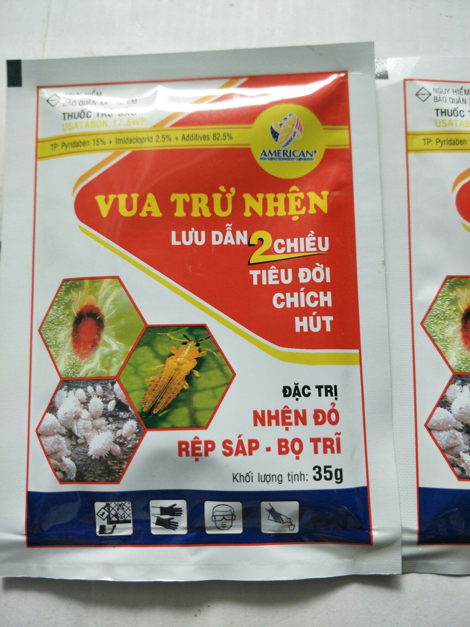 Thuốc trừ nhện đỏ, rệp sáp, rệp bông xơ ,bọ trĩ trên hoa hồng, hoa cây cảnh gói 35gr lưu dẫn 2 chiều tiêu đời chích hút tiện lợi