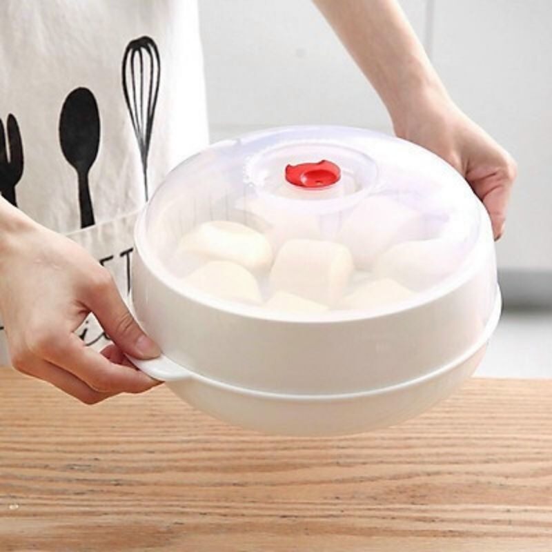 Bộ khay hấp lò vi sóng.