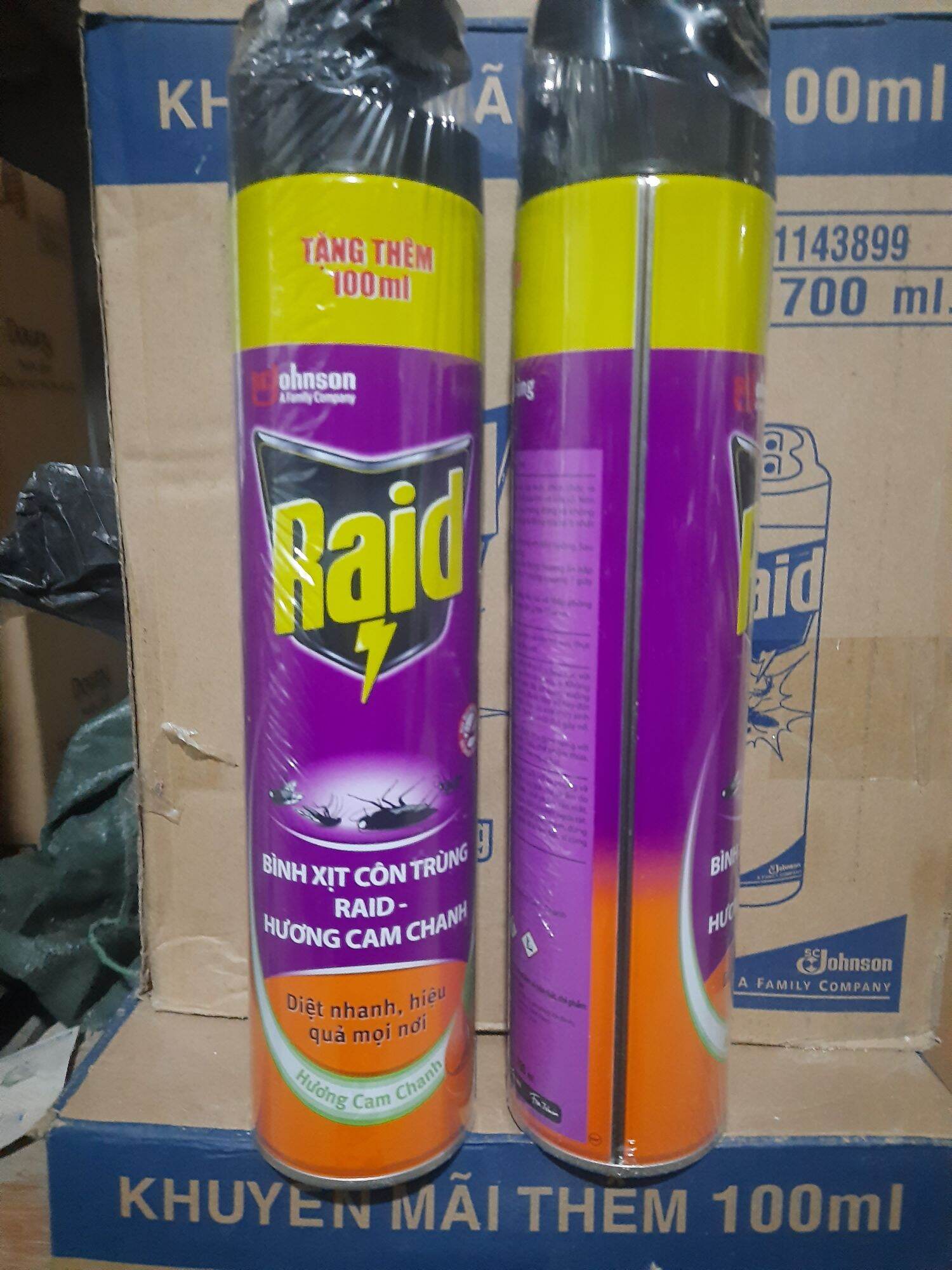 (Combo 4 Bình) Xịt côn trùng RAID 600ml