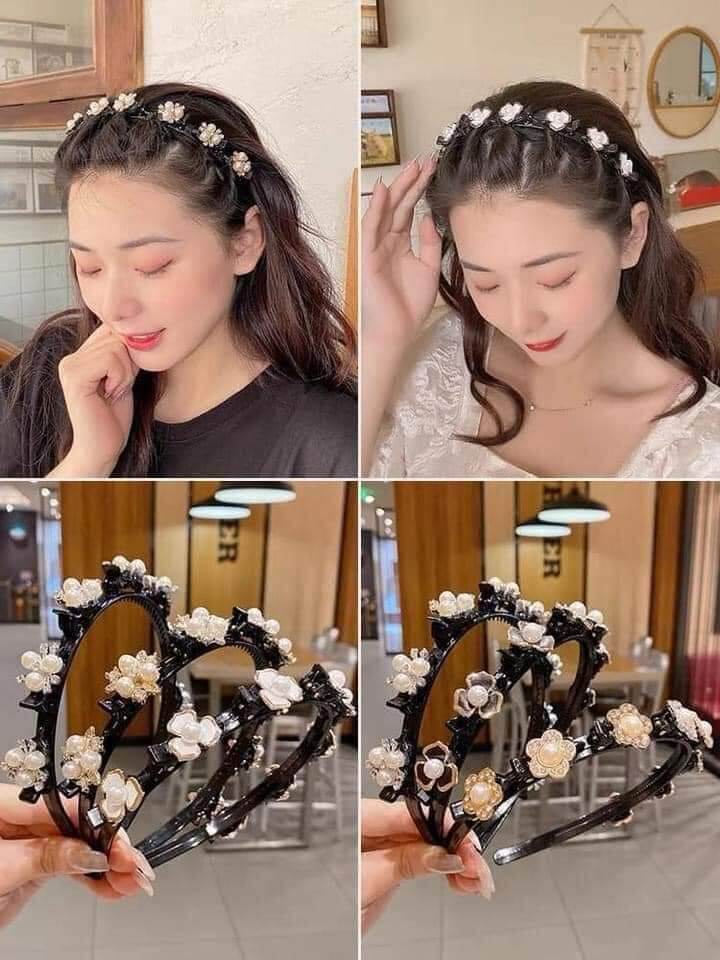 Bờm tóc có kẹp cho các chị đẹp.