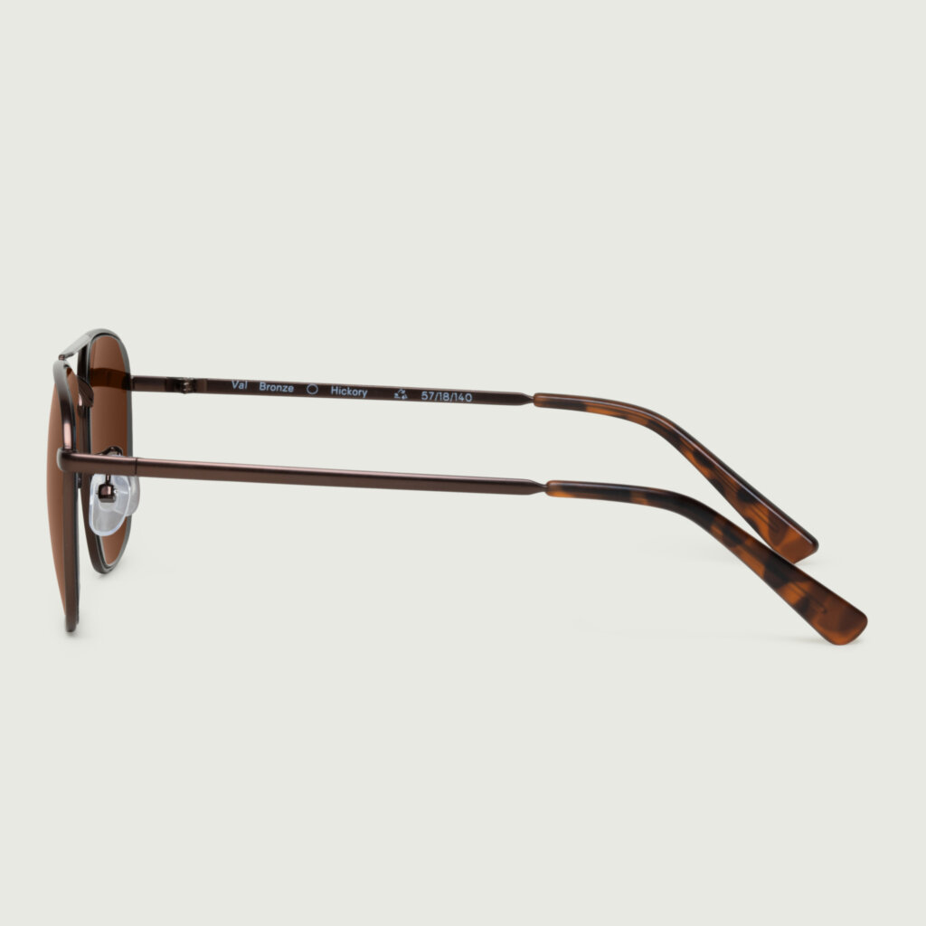 Kính Mát Gọng Phi Công Val Bronze Hickory