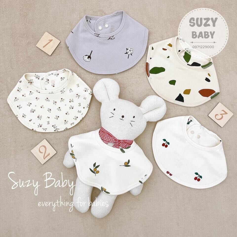 Yếm sơ sinh cotton mềm xuất hàn