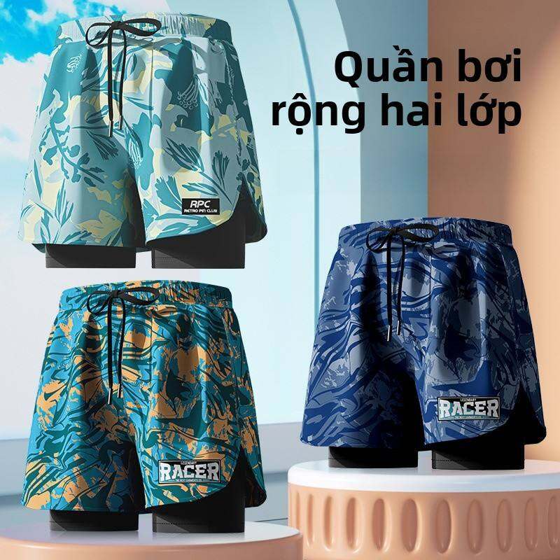 Bộ Đồ Bơi Nam Chuyên Nghiệp Anti-Embarrassment Five-Part Series Quần Bơi Lướt Sóng Chuyên Nghiệp Cho Người Lớn