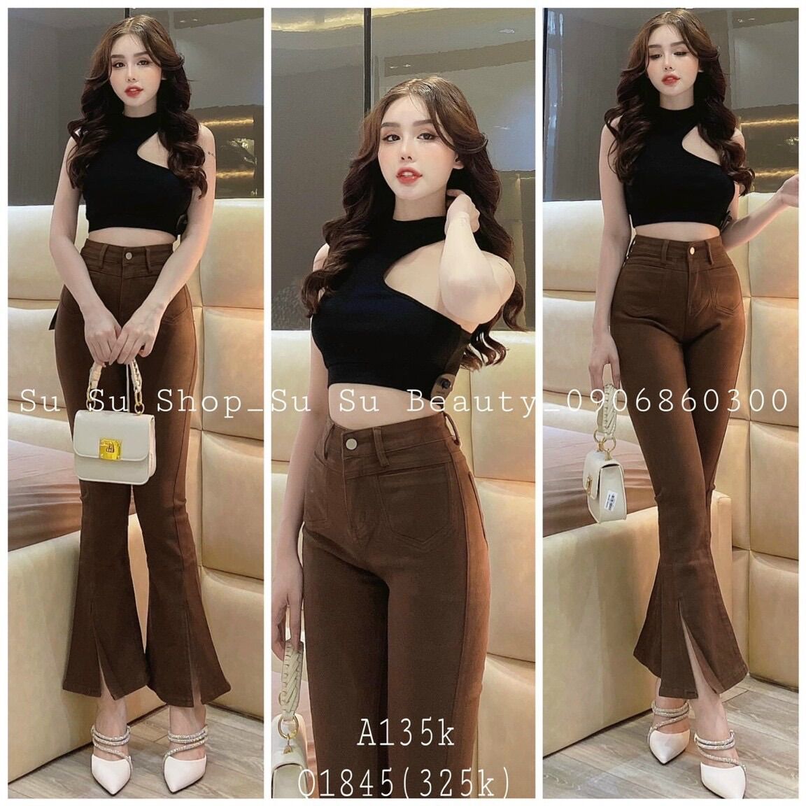 Áo ba lỗ cổ cao khoét 1 bên sang chảnh UN