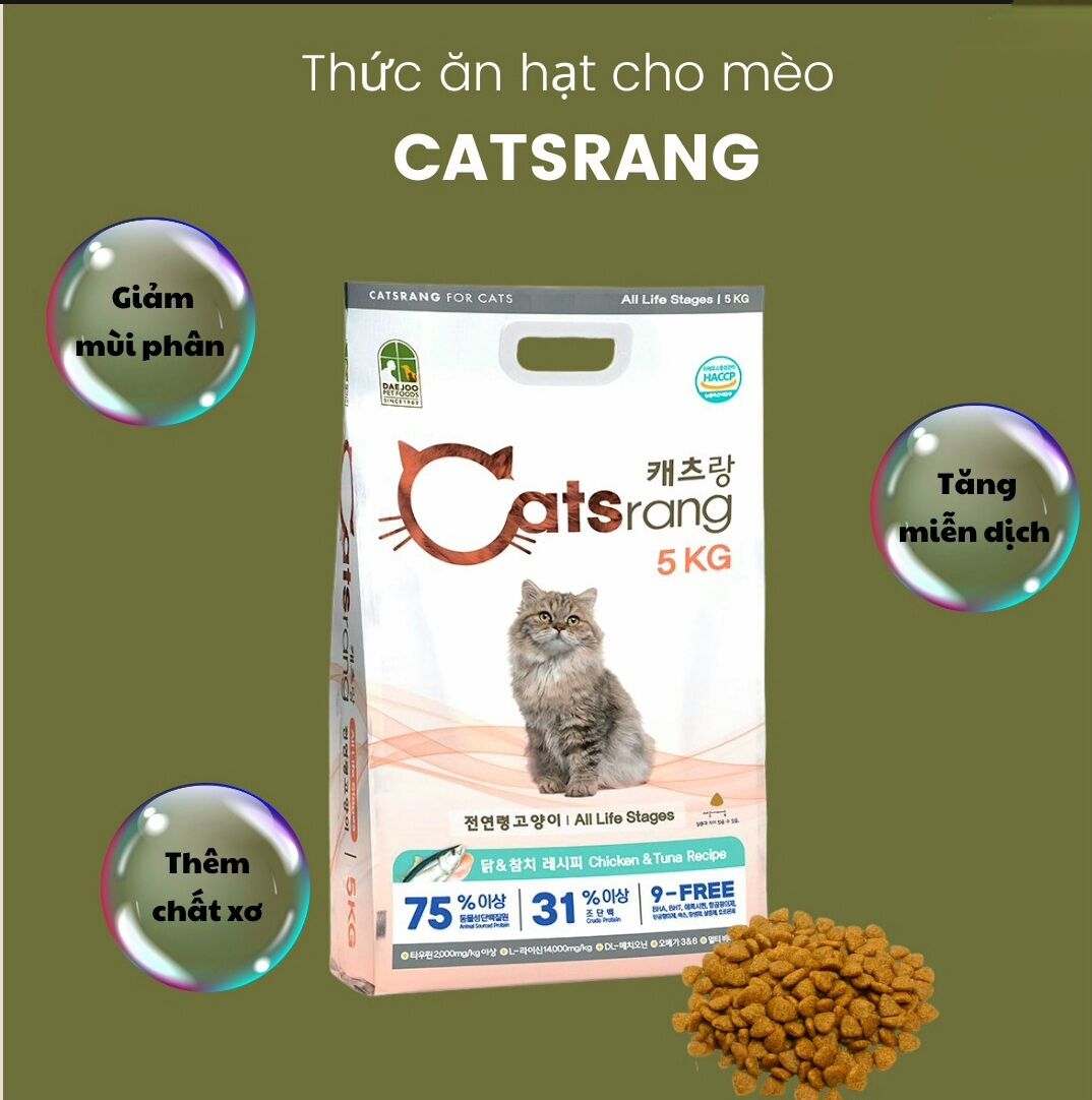 [HCM]Thức ăn hạt khô Catsrang cho mèo mọi lứa tuổi