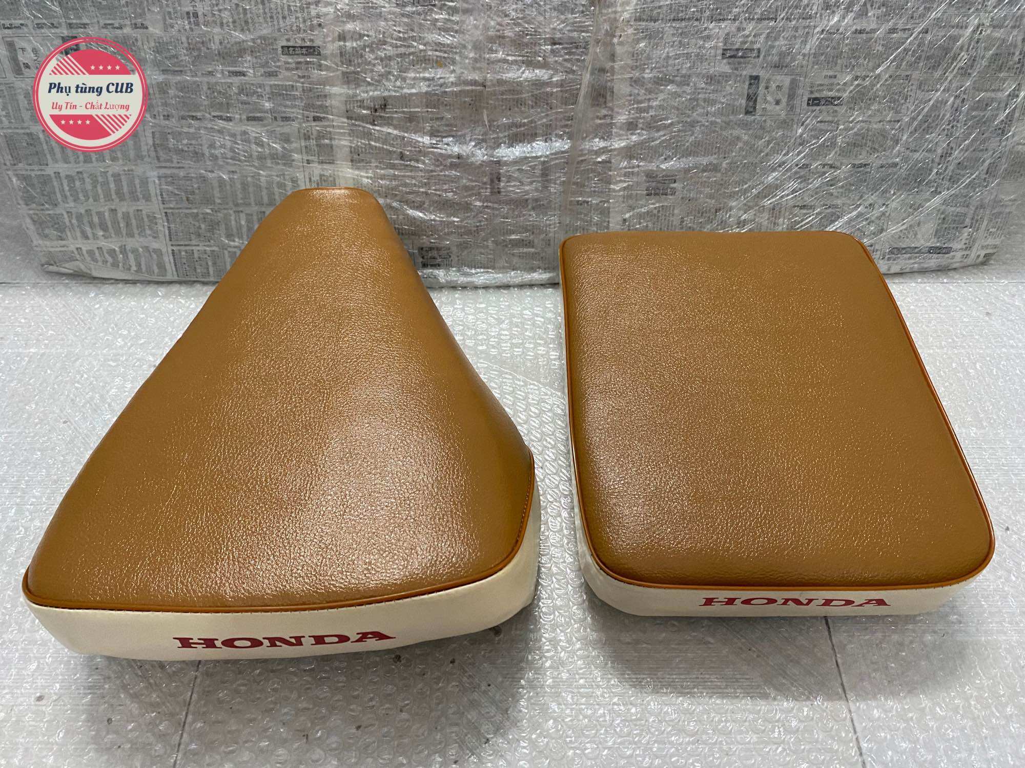 Bộ yên đôi xe cub 81-82-dd màu bò kem