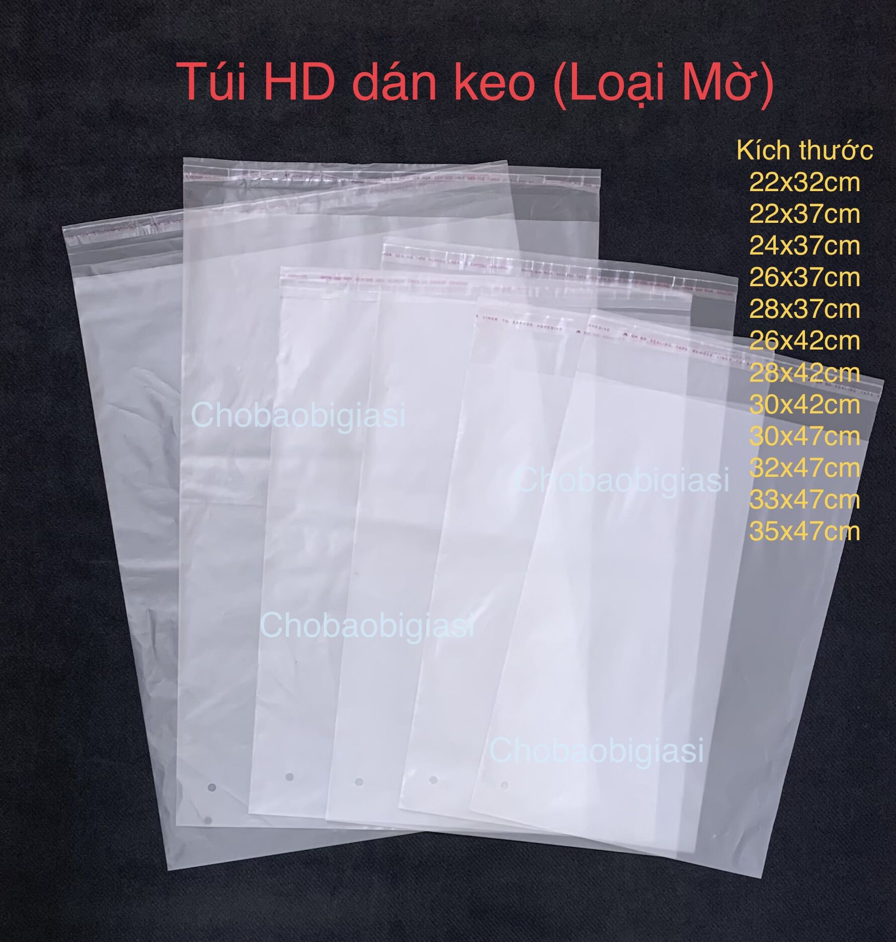 Túi HD dán keo đựng quần áo