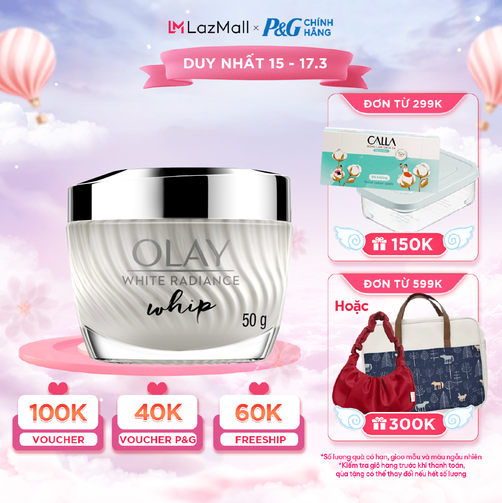 Kem dưỡng da olay luminous whip mỏng nhẹ trắng da mờ thâm nám 50g