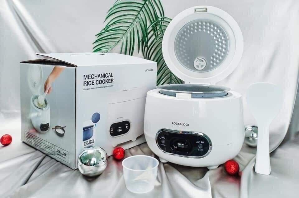 Nồi cơm mini Lock&lock 0,8L bảo hành 12 tháng 3 lớp chống dính