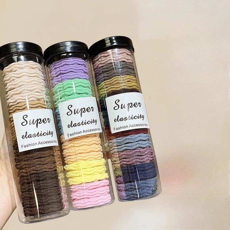 🌈Hộp 20 sợi thun cột tóc phong cách GỢN SÓNG bản to mềm mịn chắc chắn H47