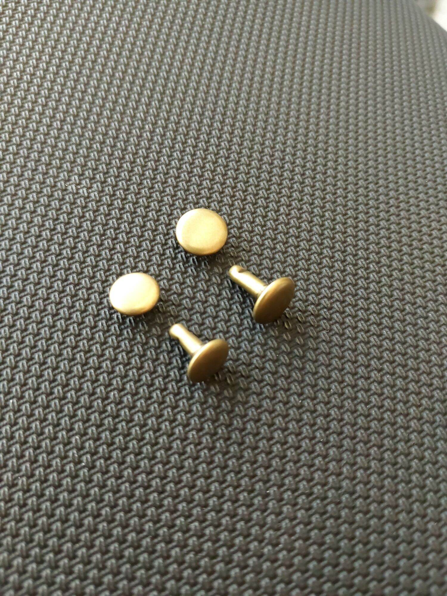 [10 Sets] 2-Sided Copper Buttons, 8mm, 9mm, 2 Pieces