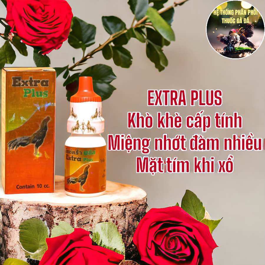 Thuốc gà đá hen đỏ extra plus thái lan chuyên khò khè hen khẹc cho gà đá 10 ml