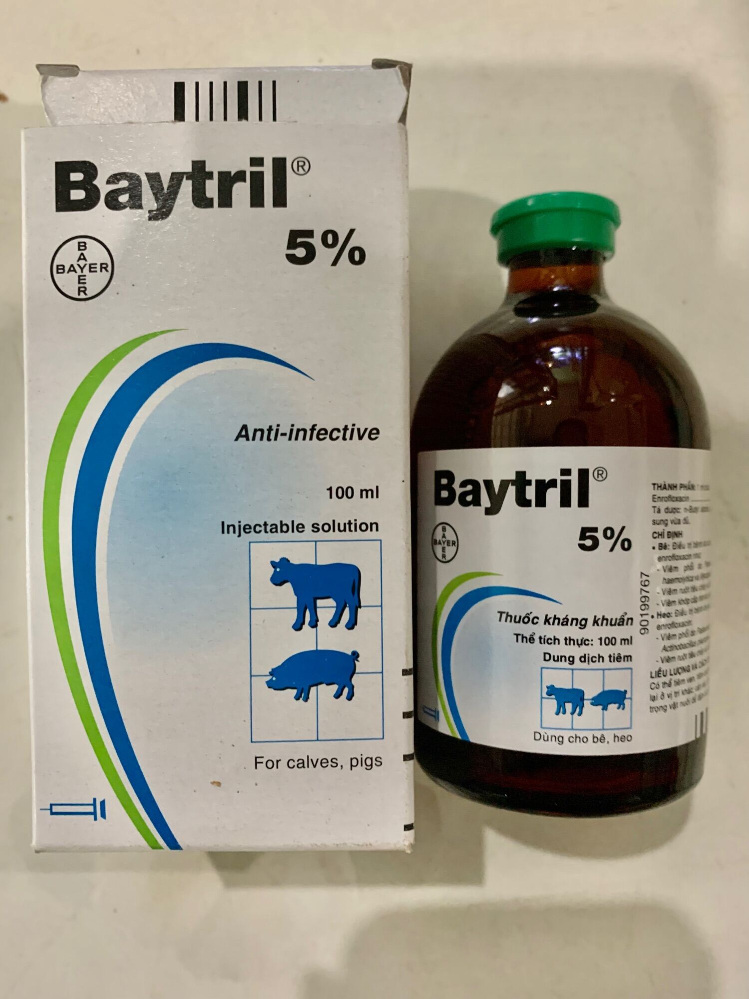 10 ml Baytril 5% bayyer triết lẻ hàng chính hãng.