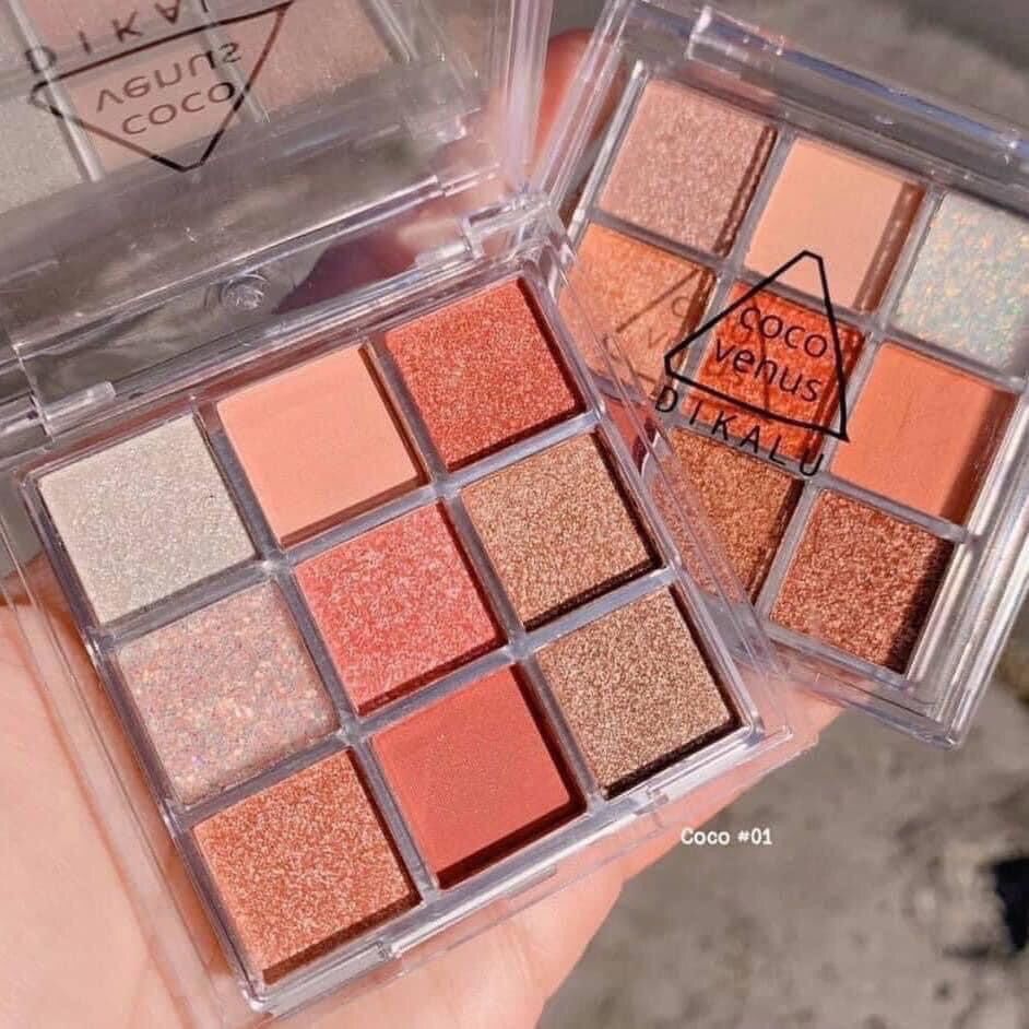 Phấn Mắt Nhũ 9 Ô DIKALU Coco Venus