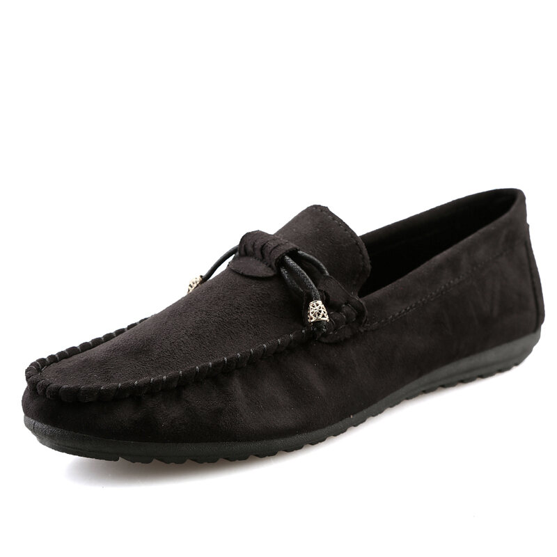 Giày Tods Mùa Xuân Giày Da Slip-On Cho Người Lười Thường Ngày Cho Nam Thoáng Khí Giày Sành Điệu Chàng Trai Xã Hội Tinh Thần Phong Cách Hàn Quốc Nam