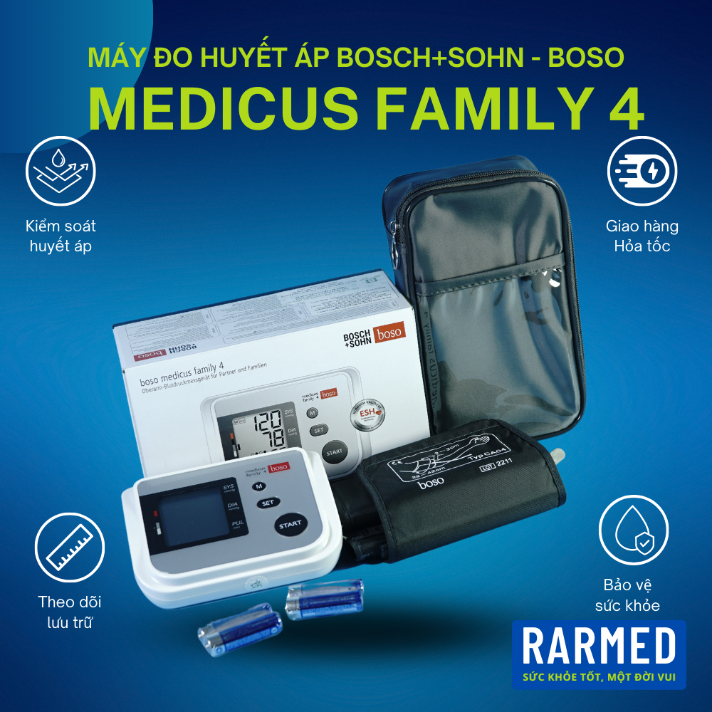 Boso mediocus family 4 electronic blood pressure monitor for home