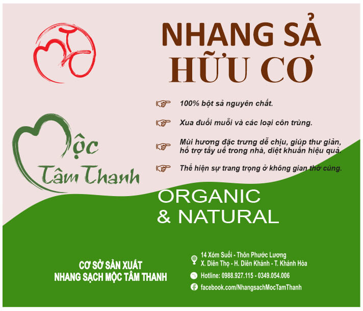 Nhang sả Mộc Tâm Thanh - 30cm - 500gr
