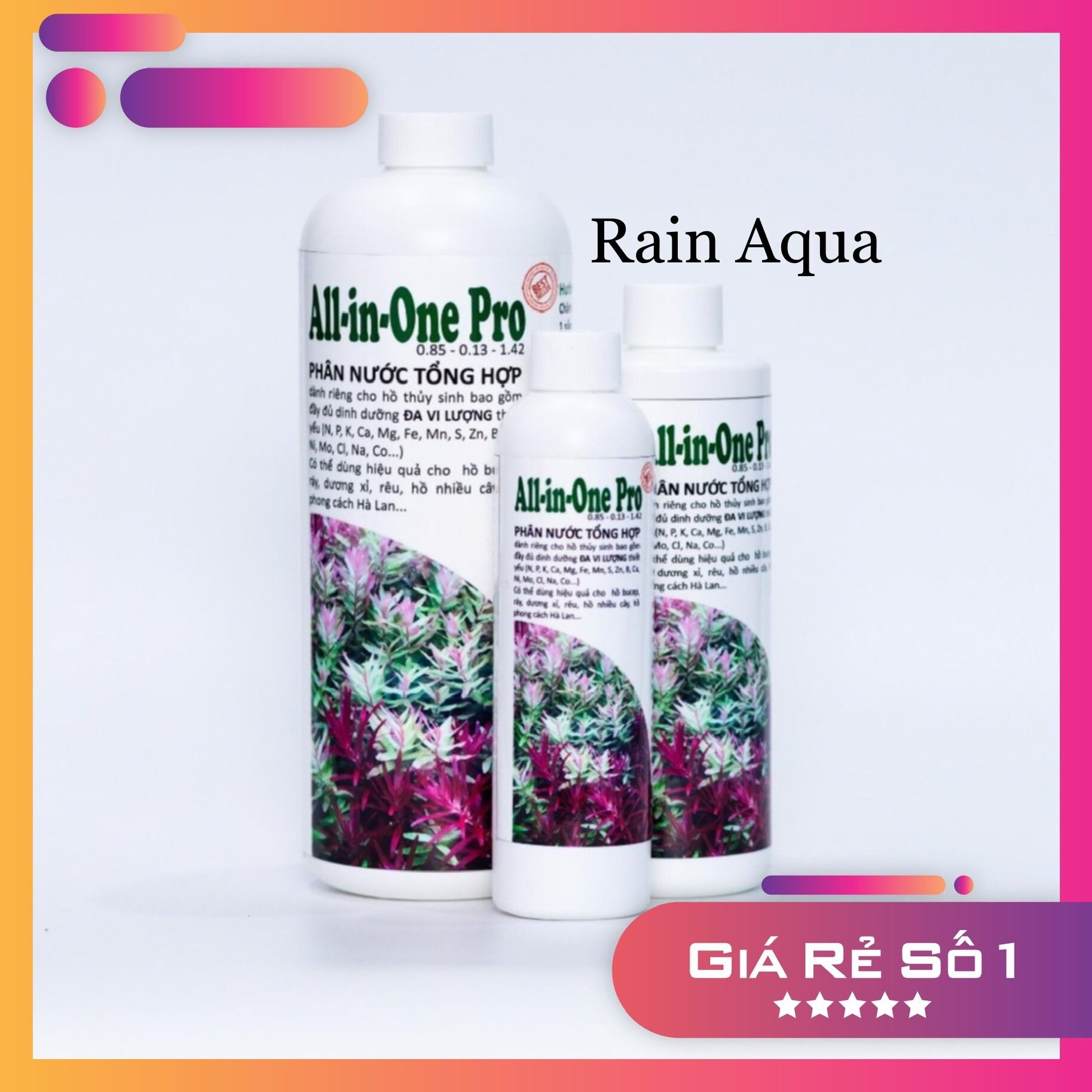 Phân nước tổng hợp all in one pro - phân nước thuỷ sinh chất lượng cao.