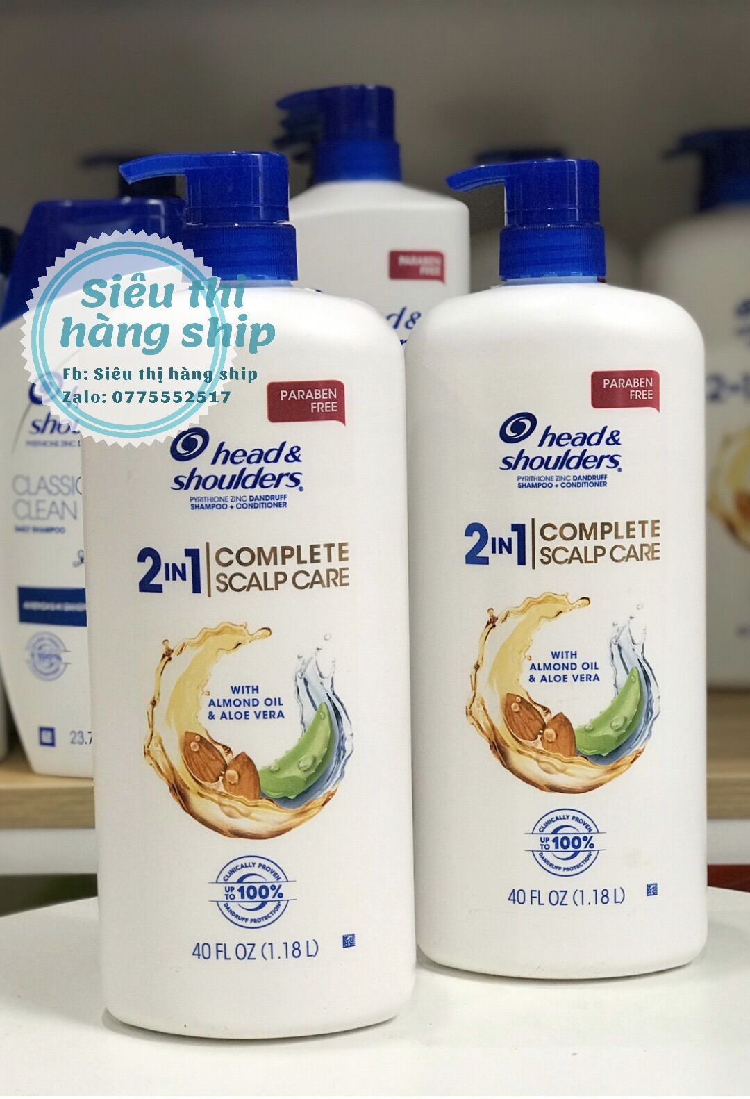 Dầu gội xả head & shoulder complete scalp care 2 trong 1 của mỹ 1.18l