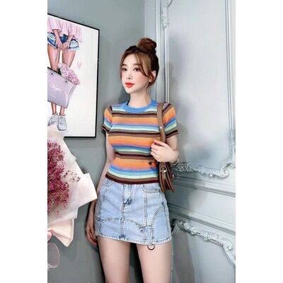 ÁO REN DÂY VAI MÀU BE - Áo kiểu ren tay cánh tiên dáng croptop phối dây cột nơ HÀNG QUẢNG CHÂU
